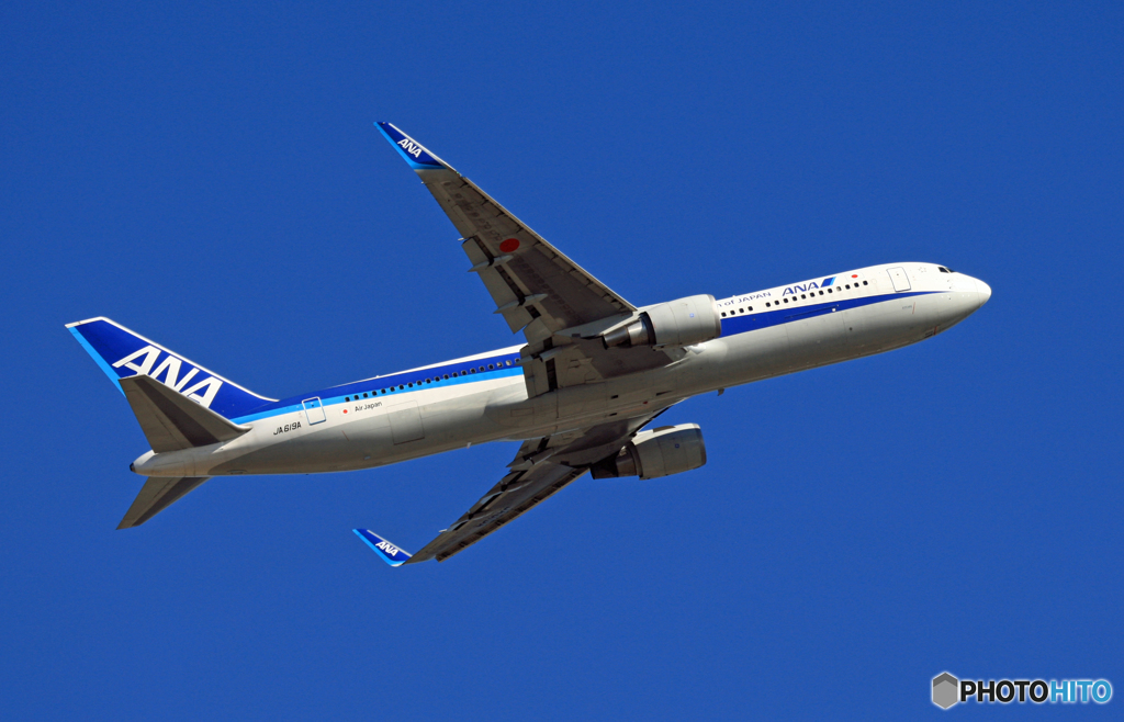 ANA 767-300 JA619A 離陸　