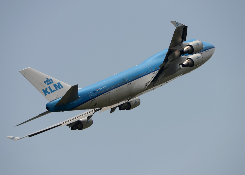 KLM 747-400 離陸　
