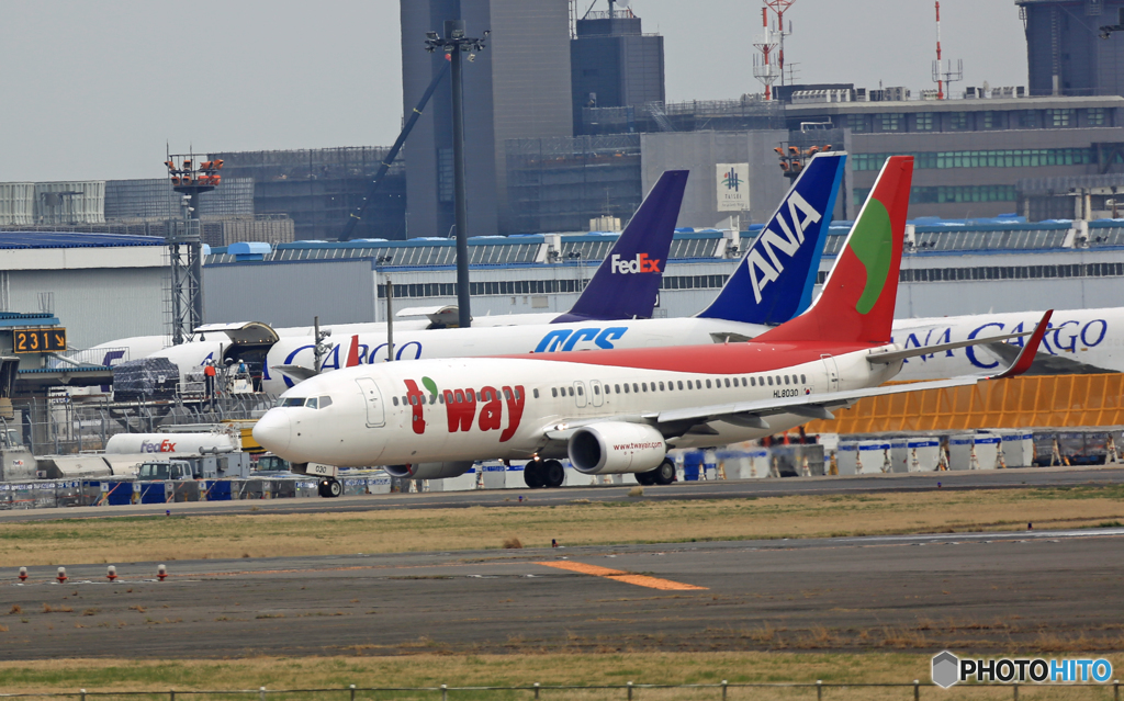 t'way 737-8Q8 HL8030 出発 