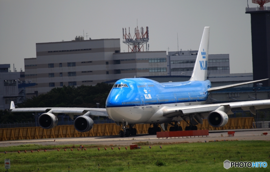 出発　KLM７４７ジャンボ機