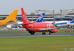 Auroraオーロラ航空SAT B737-5L9  RA-73013出発  Auroraオーロラ航空SAT B737-5L9  RA-73013出発