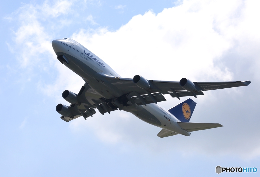 Lufthansa 747-400  飛び立ち　