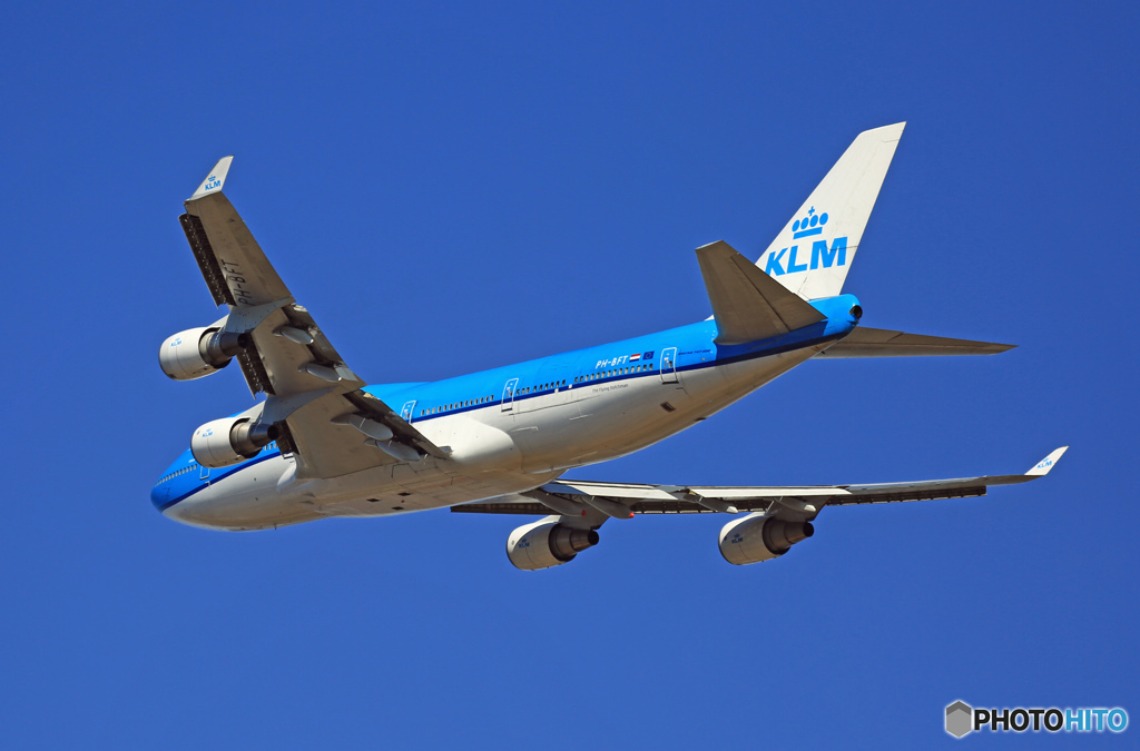 KLM 747-400 PH-BFT 離陸 