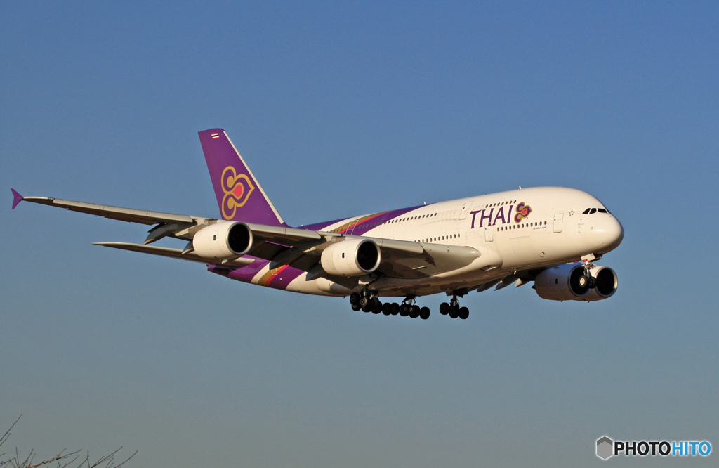 Thai A380-841 HS-TUE 到着　