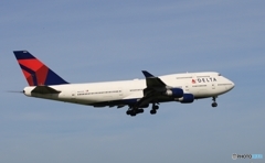 DELTA 747-400 着陸　