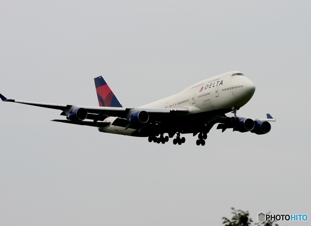 Delta 747-400 着陸　