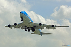 KLM 747-400 PH-BFS 出発  KLM 747-400 PH-BFS 出発