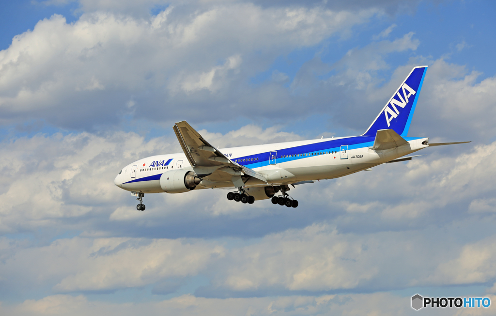 「そらー」ANA 777-281 JA708A着陸