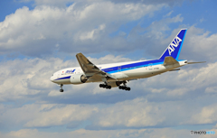 「そらー」ANA 777-281 JA708A着陸