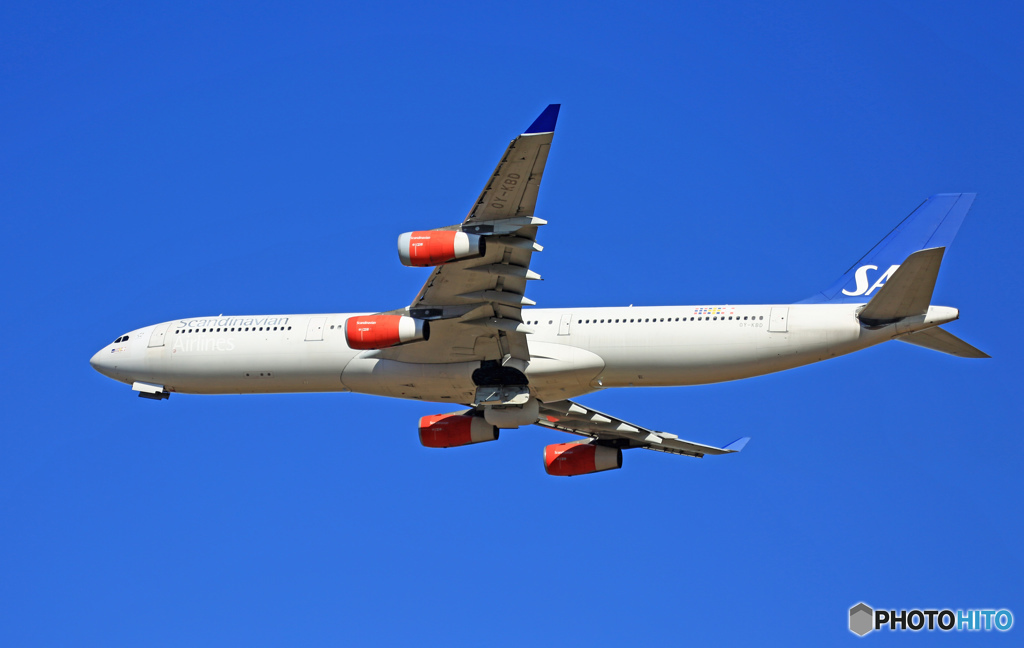 SAS A340-313 OY-KBD 出発 