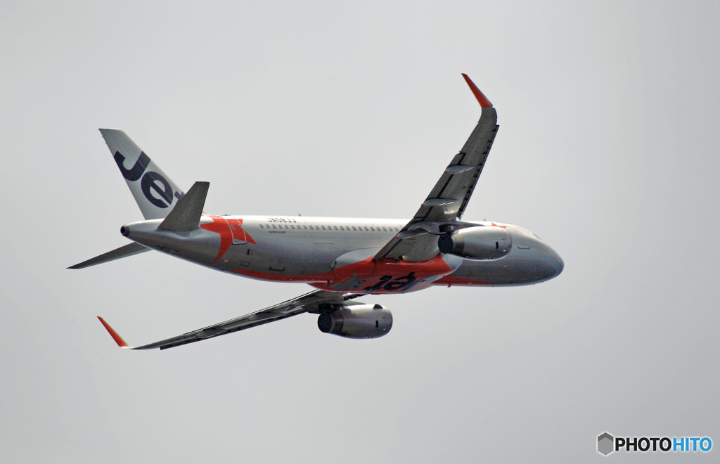 Jetstar A320-232 JA08JJ 飛び立ち 