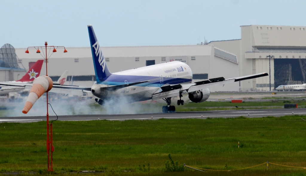 着陸（25-2）ANA 767-300 [b]