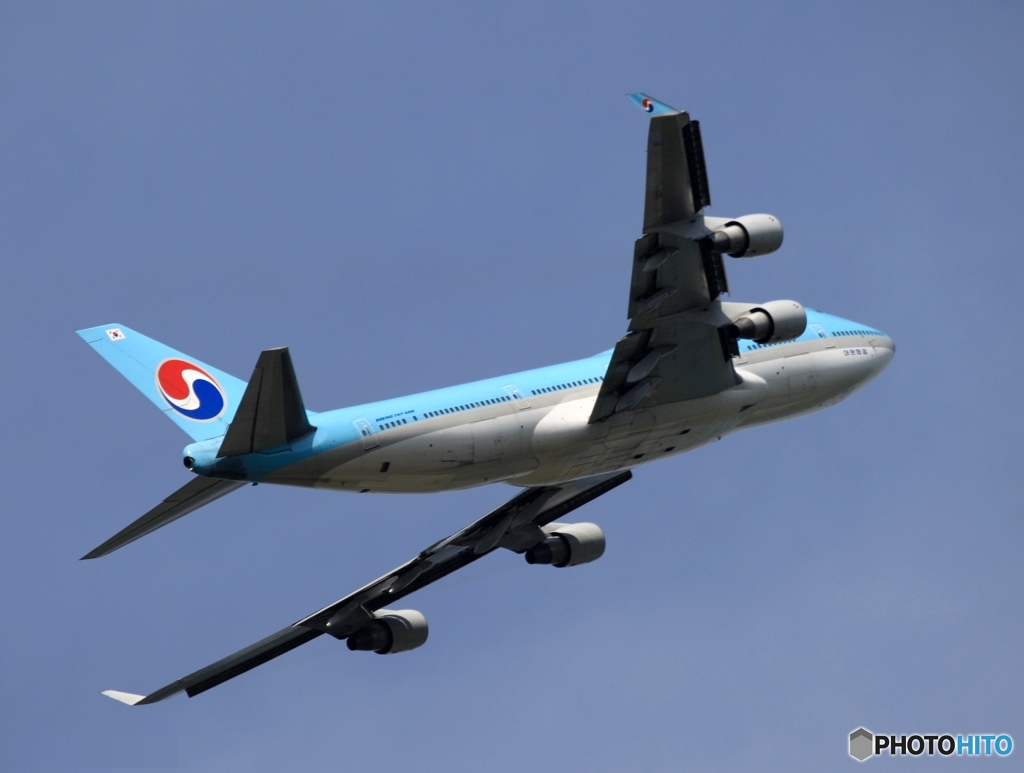 離陸　Korean 747-400