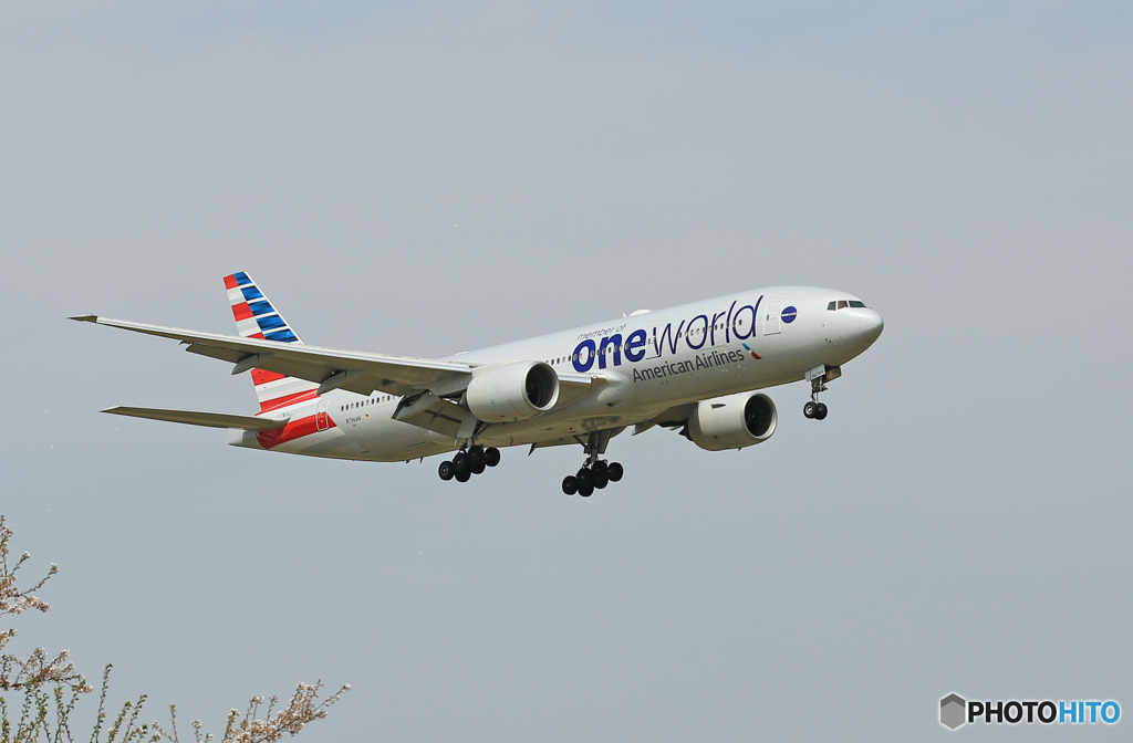 「はれー」 American 777-223 N796AN 到着