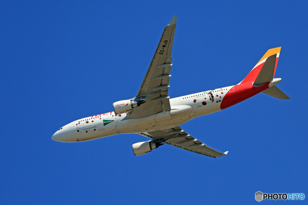「すかい」 IBERIA A330-202 EC-MJA 飛び立ち