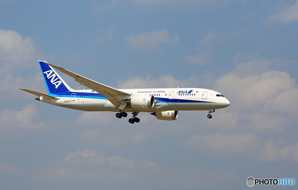 「青空」 ANA 787-8 JA827A 着陸