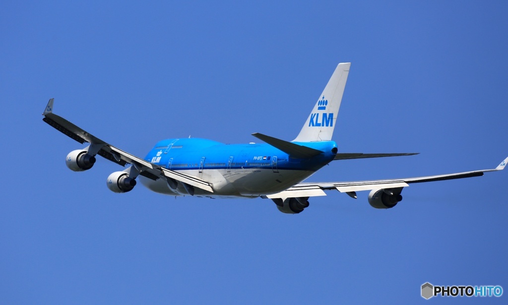 出発　KLM 747-400 PH-BFS 