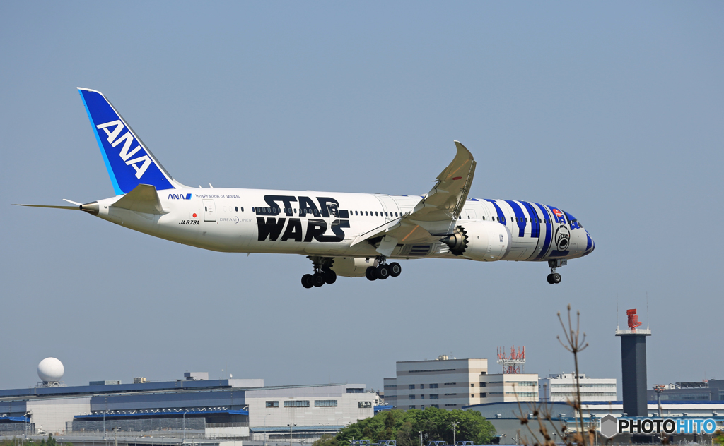 「そらー」 ANA [STAR WARS ] 787-9 JA873A 着陸