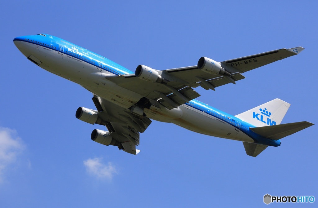 KLM 747-400 PH-BFS 離陸　