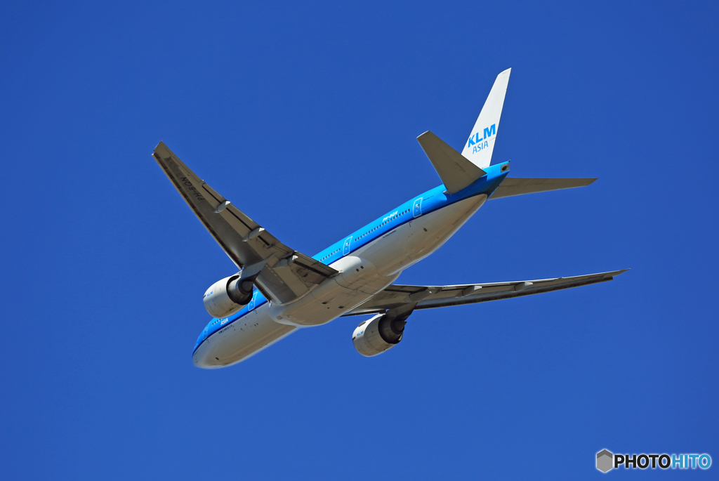 「そらー」 KLM 777-206 PH-BQN離陸