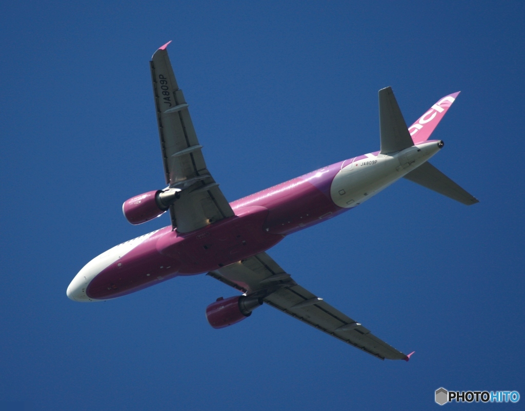 離陸　peach A320-200