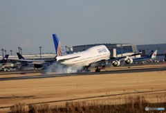 ✈早目に撮って置きましょう・ジャンボ機UNITED✈