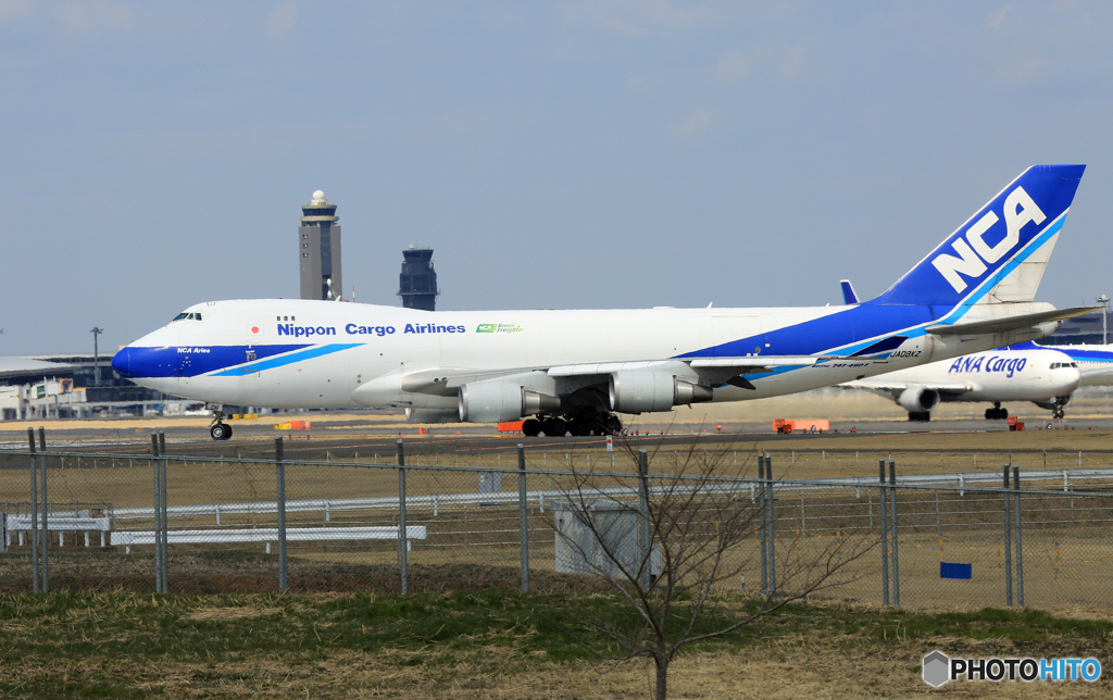 「☁雲」 NCA 747-400F JA08KZ離陸
