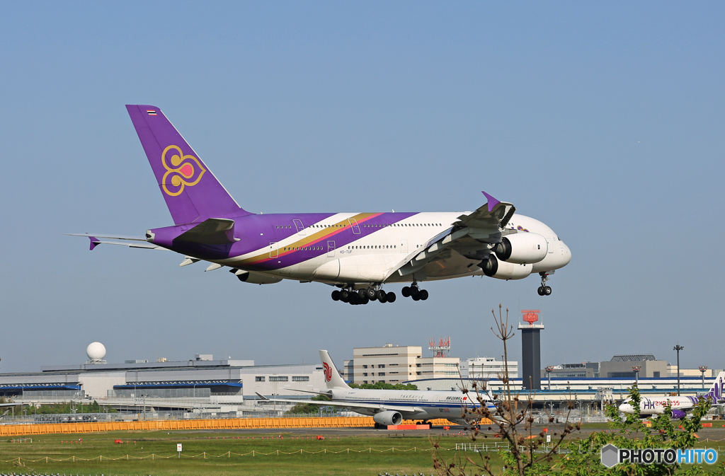 ☀ Thai A380-841 HS-TUF Landing