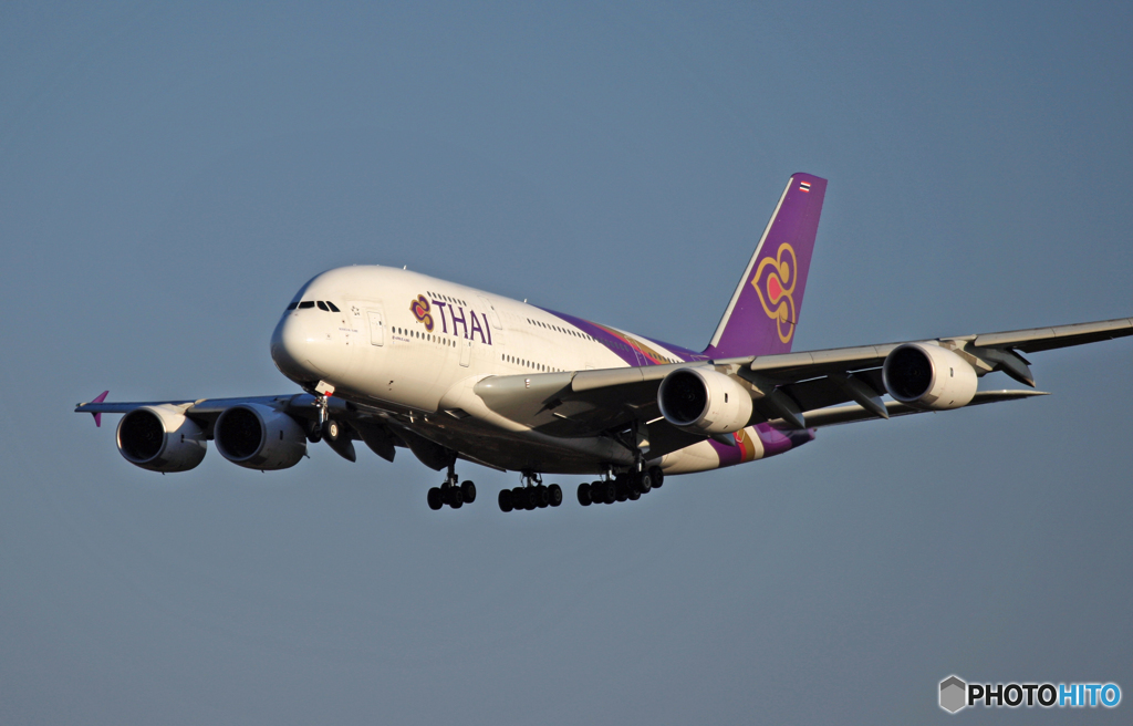 THAI A380-841 HS-TUB 着地前
