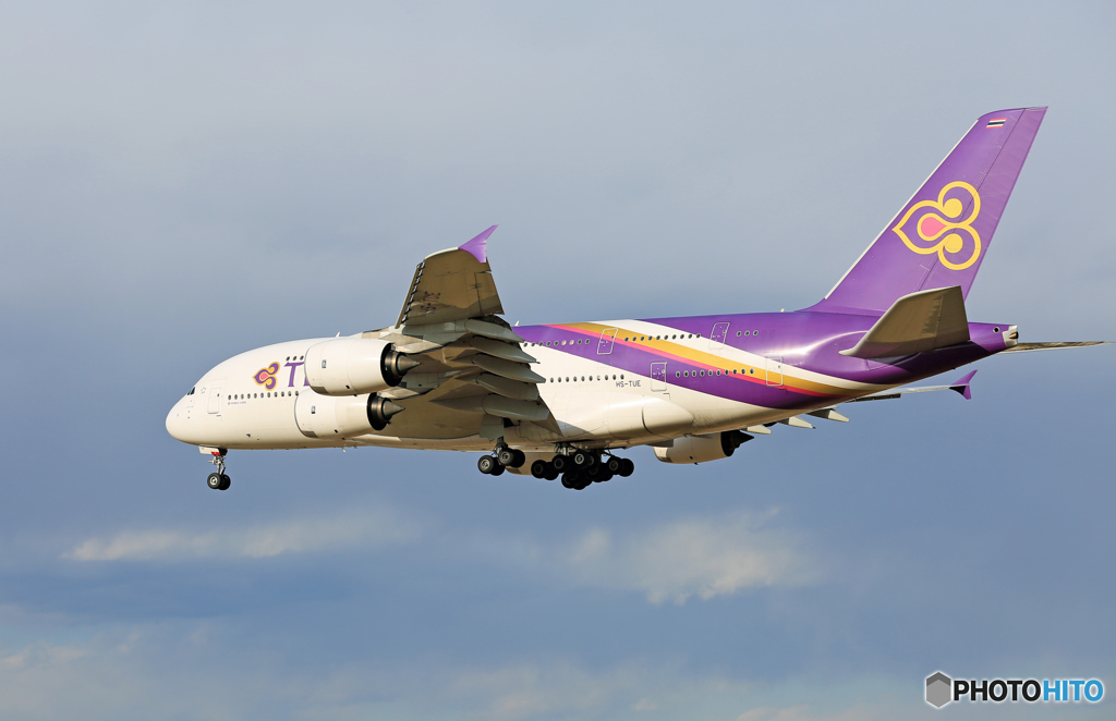 到着 THAI A380-841 HS-TUE
