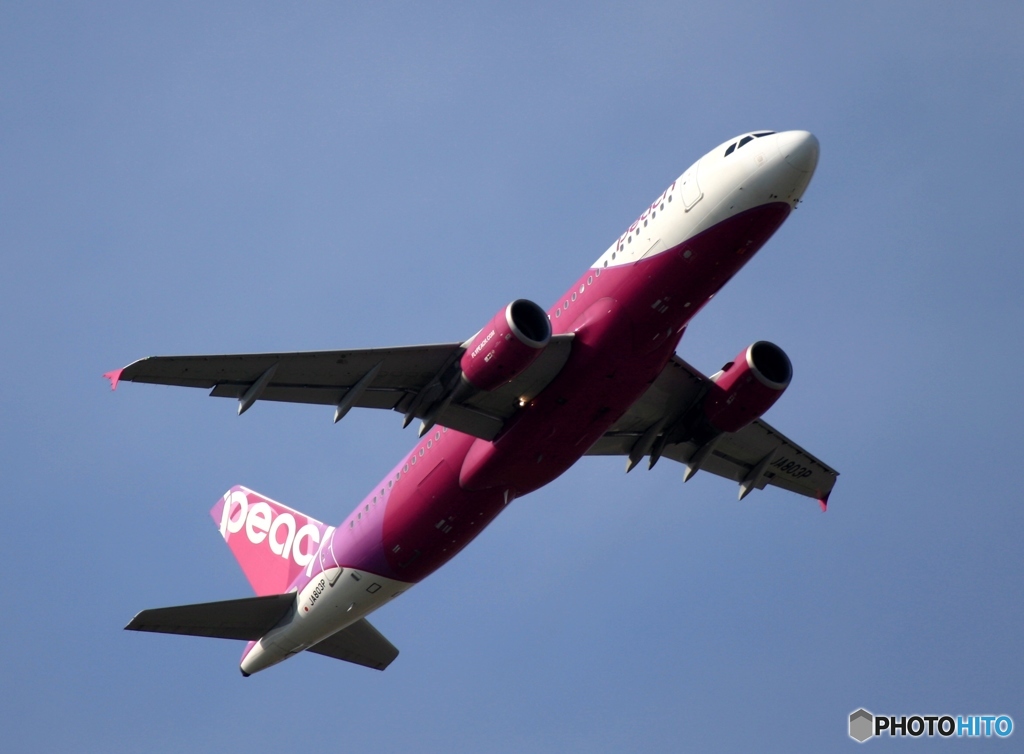 離陸　peach A320-214