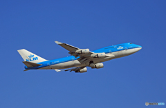 KLM 747-400 PH-BFW 出発　