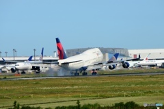着陸　DELTA 747-400