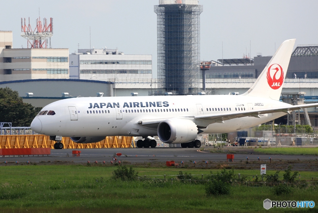 JAL 787-8 出発　