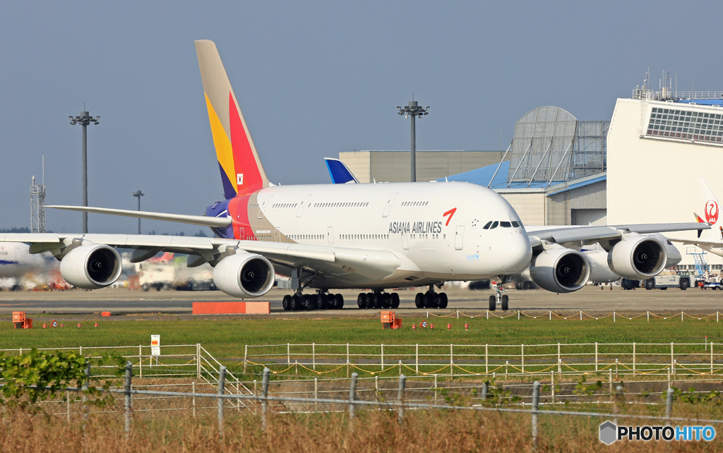 「デカイ」　ASIANA A380-841 HL7640