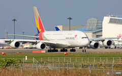 「デカイ」　ASIANA A380-841 HL7640