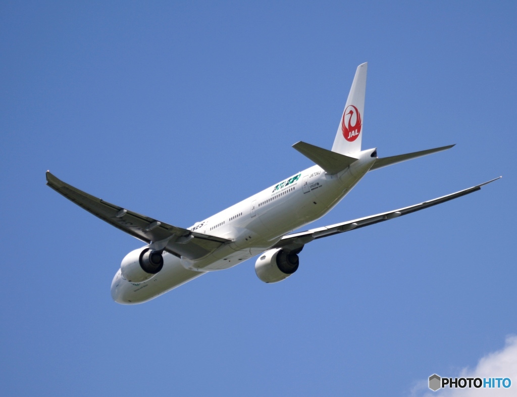 離陸　JAL 777-346ER 