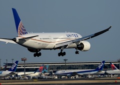 UNITED 787-8 到着