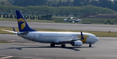 モンゴル航空　週３便の737　
