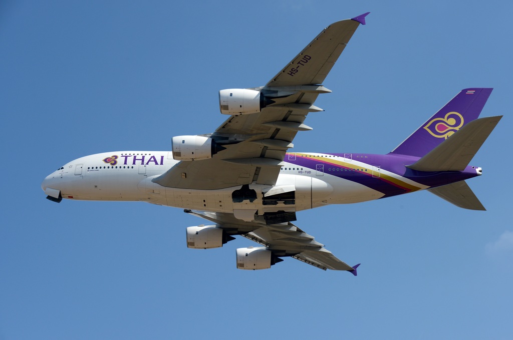 Thai A380-841 離陸
