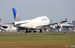 UNITED 747-400 N177UA 到着　