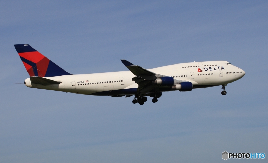 DELTA ７４７ジャンボ機 着陸