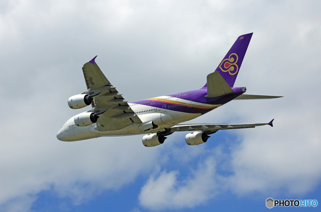 「はれー」 THAI A380-841 HS-TUA 飛び立ち 