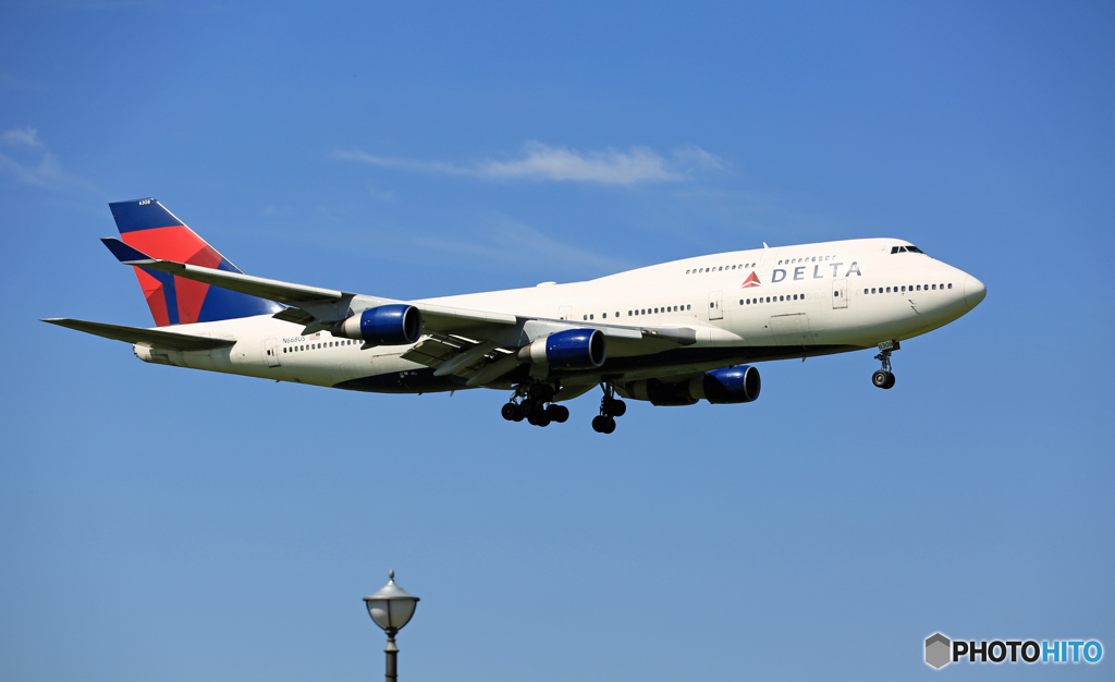 到着Delta 747-400 N668US/ジャンボ保存委員会 