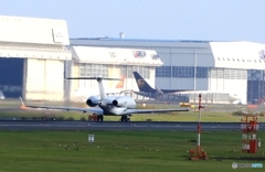 Bombardier BD-700 Global 5000 VP-CGM出発　
