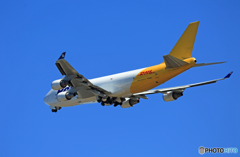 「良い天気」 Polar 747-47U N498MC飛び立ち