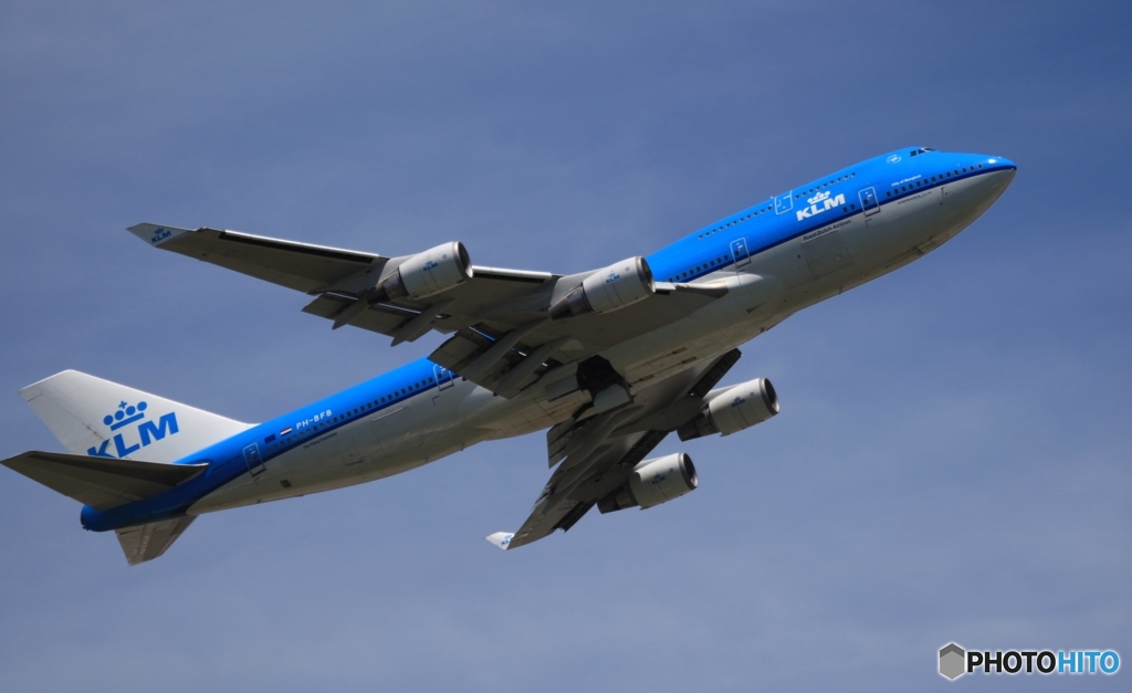 離陸 KLM ７４７ジャンボ機　　　