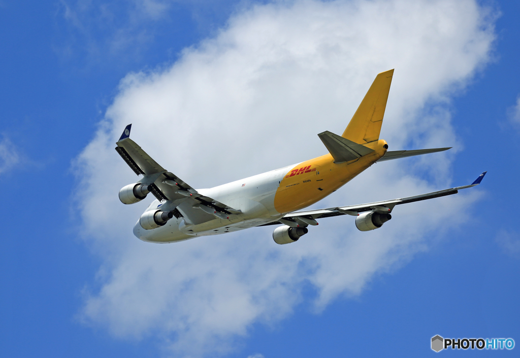 「青が好き」 POLAR 747-46NF N454PA 離陸