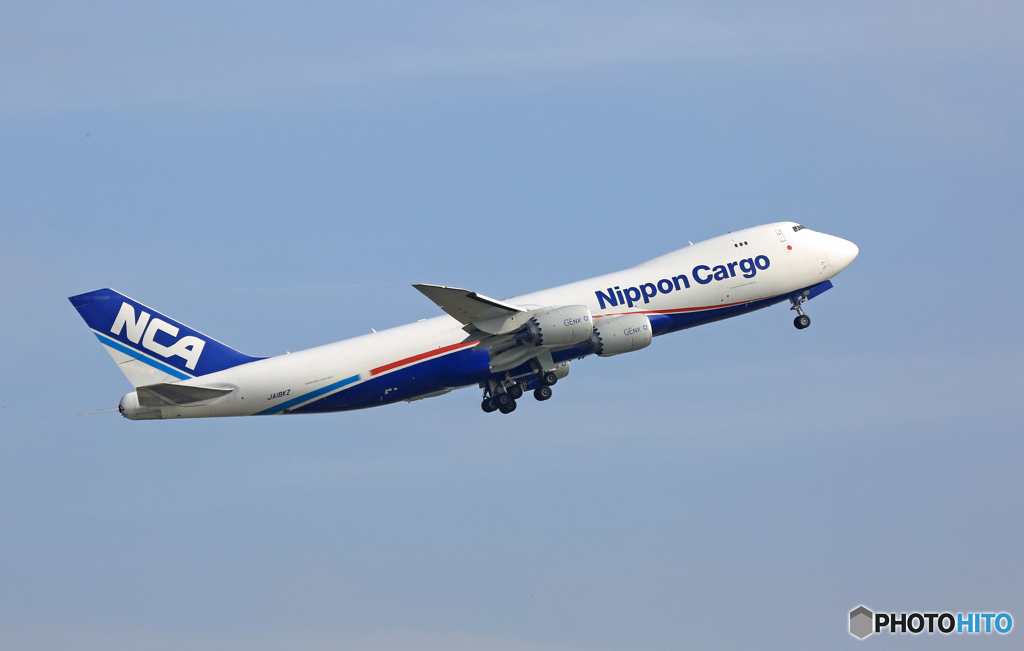 離陸 NCA 747-8KZF JA18KZジャンボ保存委員会