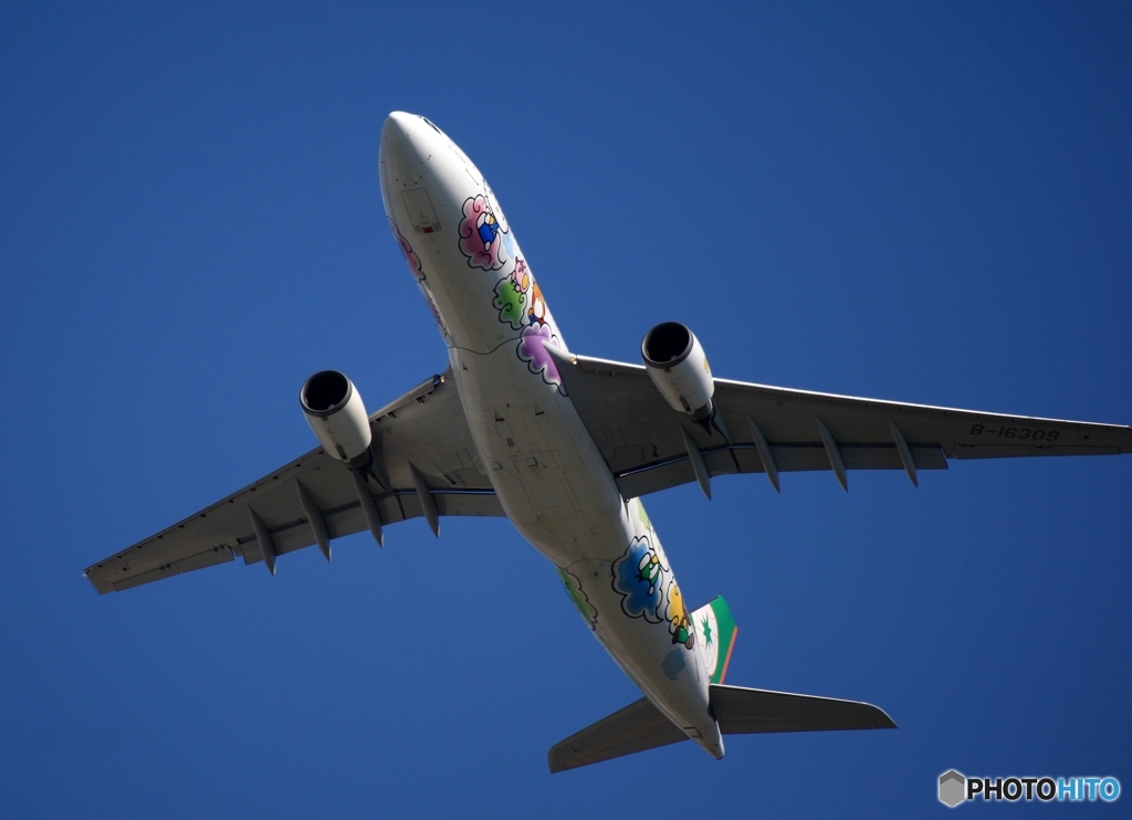 飛行　EVA A330-223 キティ